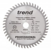 ​Trend FT/160X48X20A Saw Blade Fine Trim 160mmx48TX20mm (Single) £34.99